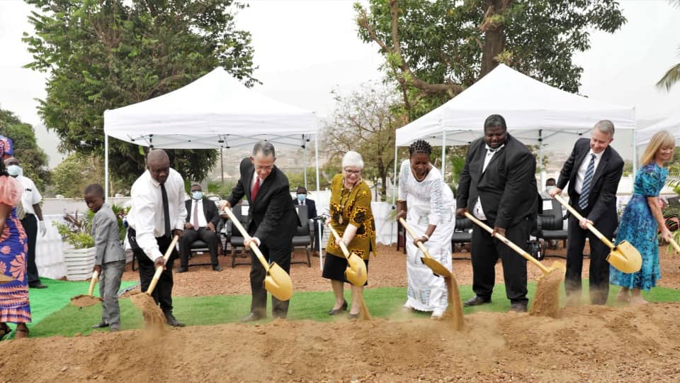 The groundbreaking ceremony for the Freetown Sierra Leone Temple.